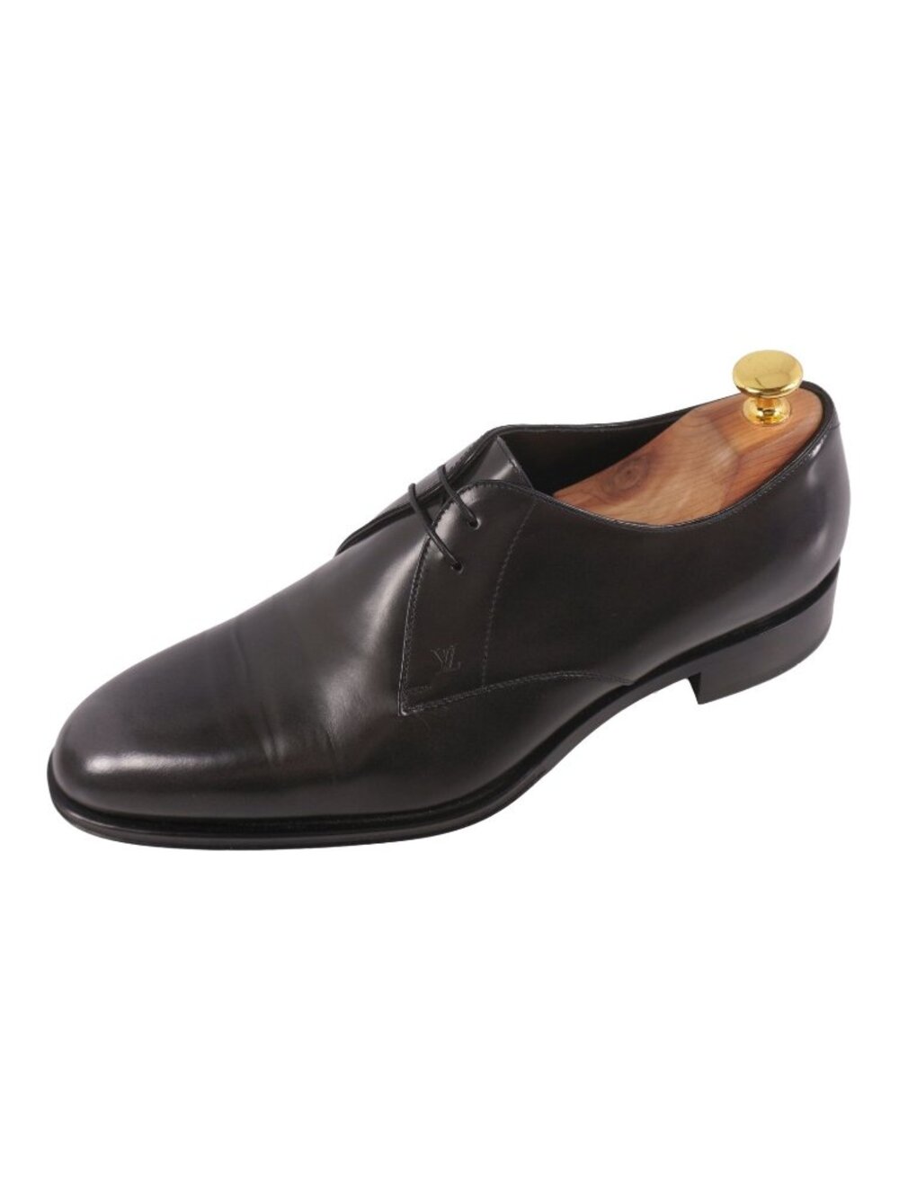 Louis Vuitton Leather Shoes Business Derby Black 6.5
